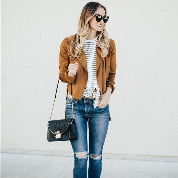 Thalia Sodi Jackets & Blazers - Thalia sodi faux suede moto jacket